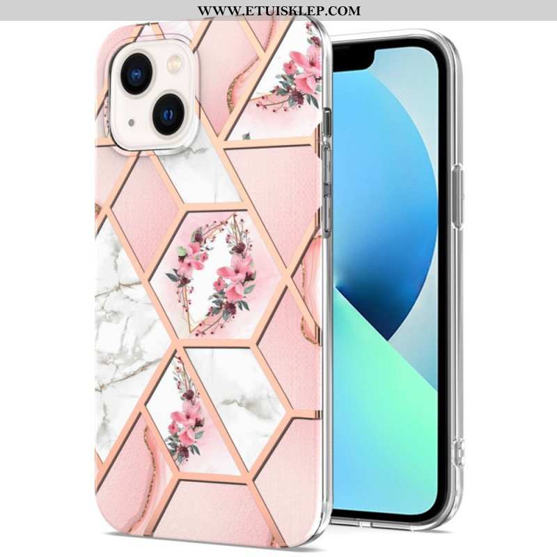 Etui do iPhone 15 Marmur Kwiatowy